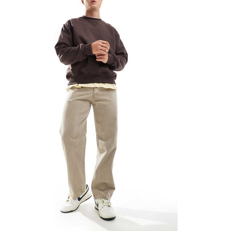 Jack & Jones Eddie loose worker jean in washed brown