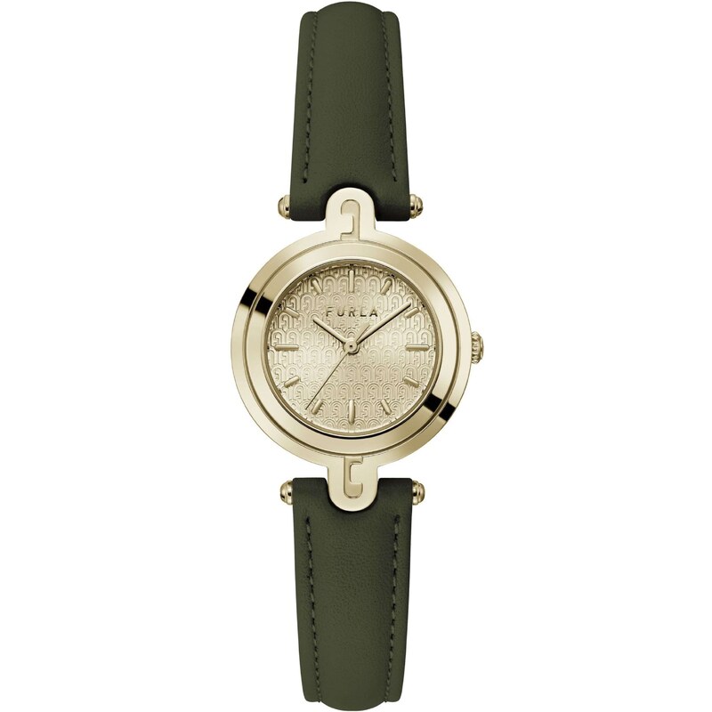 FURLA Analogové hodinky Arch-Bar zlatá / khaki