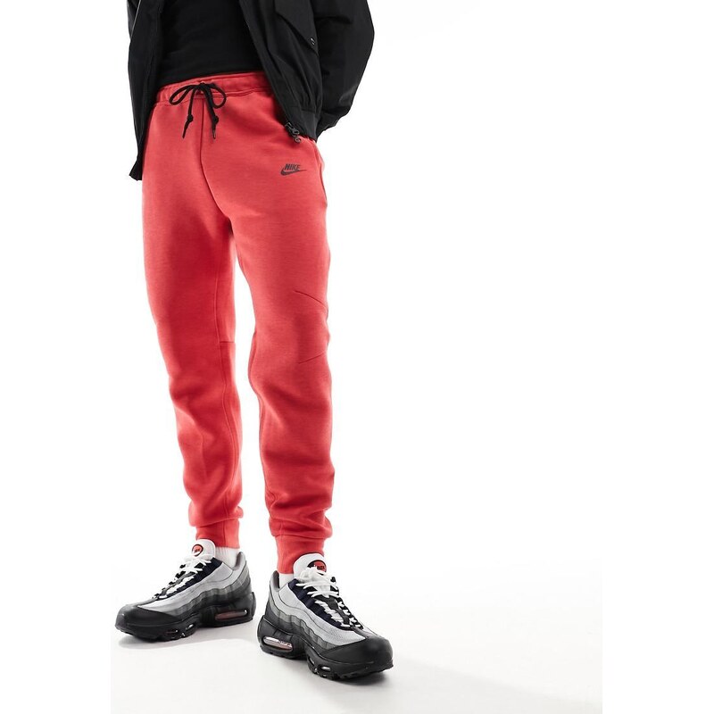 Nike Tech Fleece joggers in red