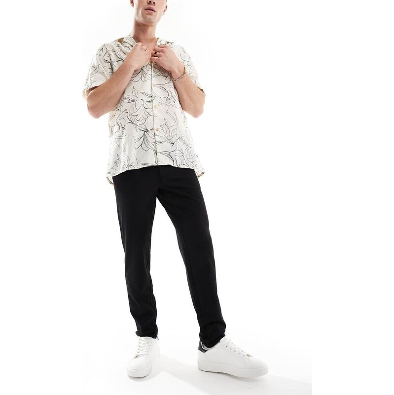 ONLY & SONS straight fit worker chino in black