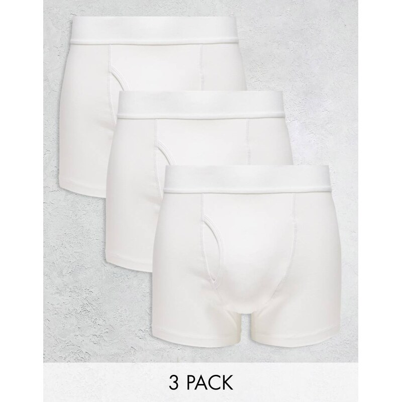 Weekday Jonny 3-pack boxer set in white