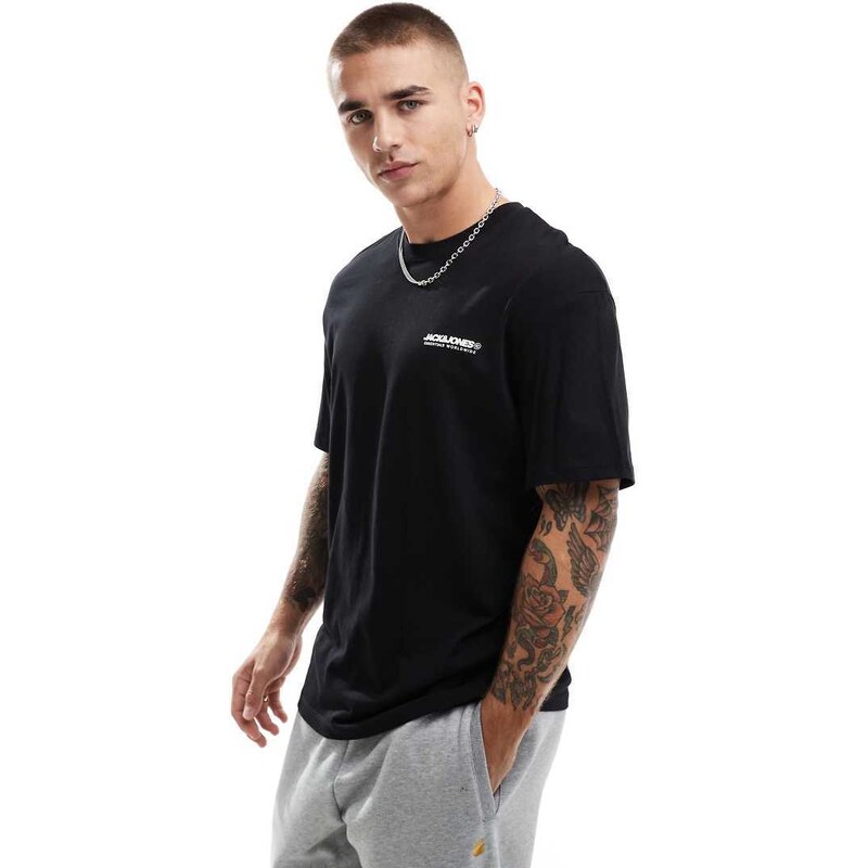 Jack & Jones logo t-shirt in black