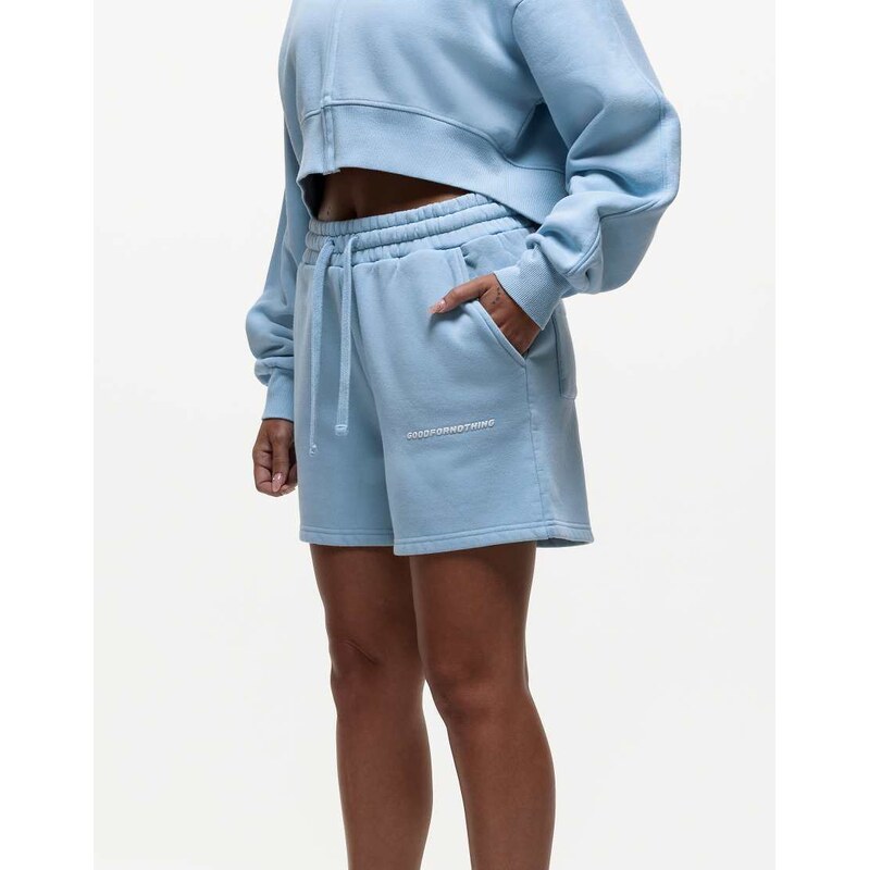 Good For Nothing washed logo jersey shorts in blue 100126529
