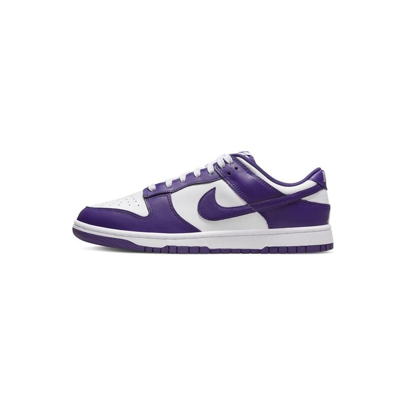 Nike Dunk Low Retro trainers in white and purple