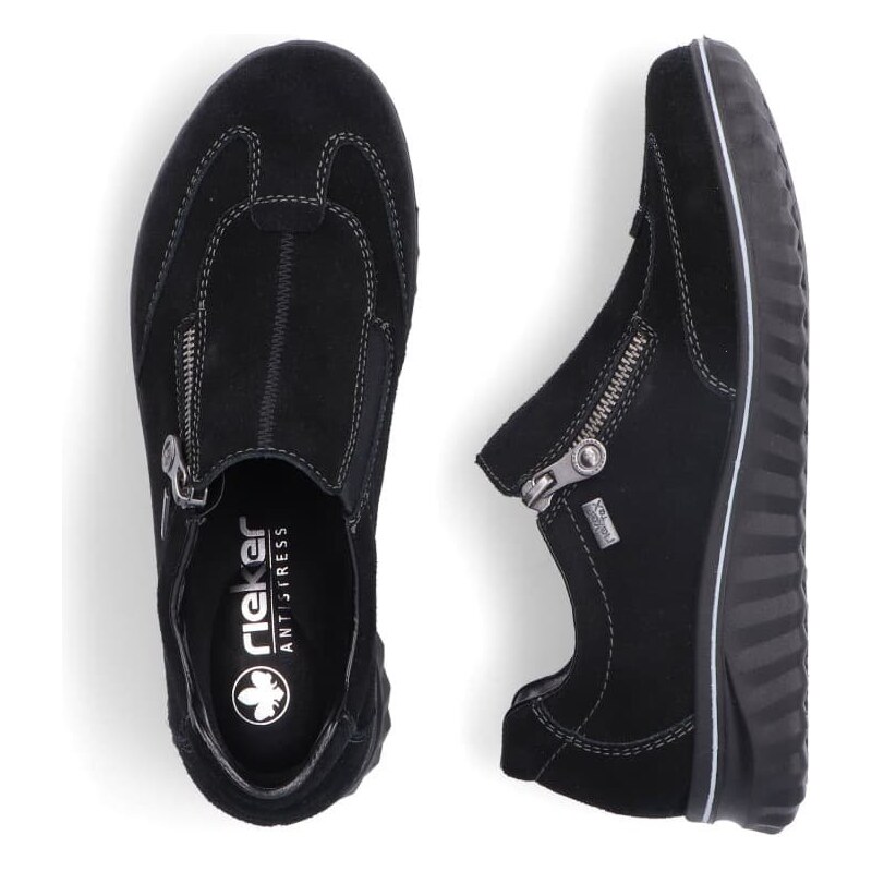 Polobotky RIEKER 59071-00 Černá
