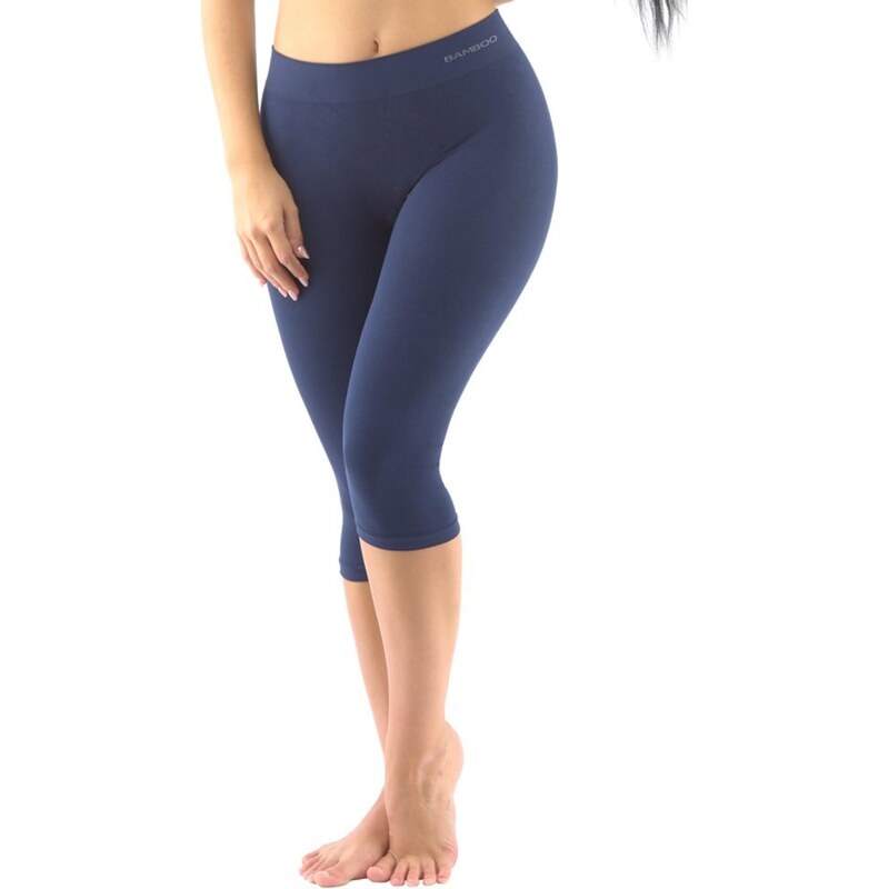 GINA Dámské capri, bezešvé, klasické Eco Bamboo 95033P -