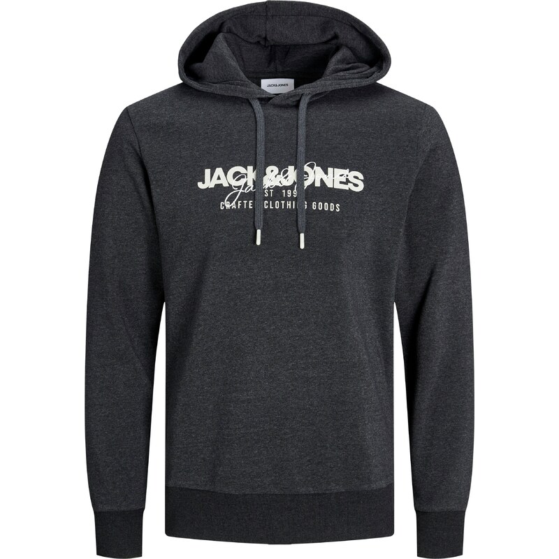 JACK & JONES Mikina JJAlvis černý melír / bílá