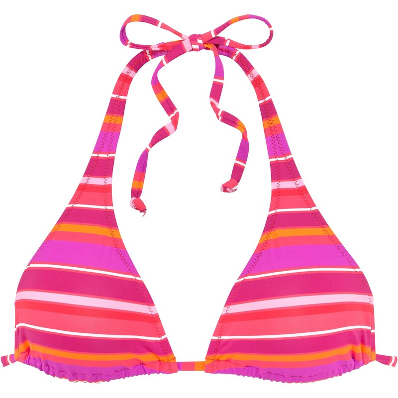 s.Oliver Horní díl plavek fialová / jasně oranžová / pink / bílá