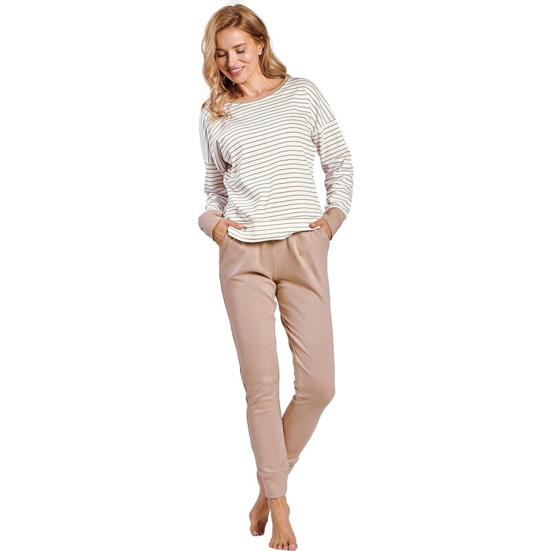 Dámské pyžamo TARO MAGGIE 3226 INTERLOCK ecru-béžová 98936126