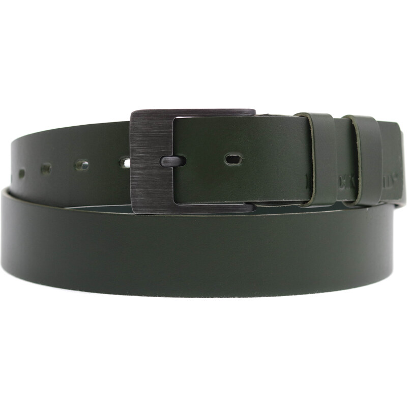Kožený opasek Black Hand 004-30 zelený 98954866