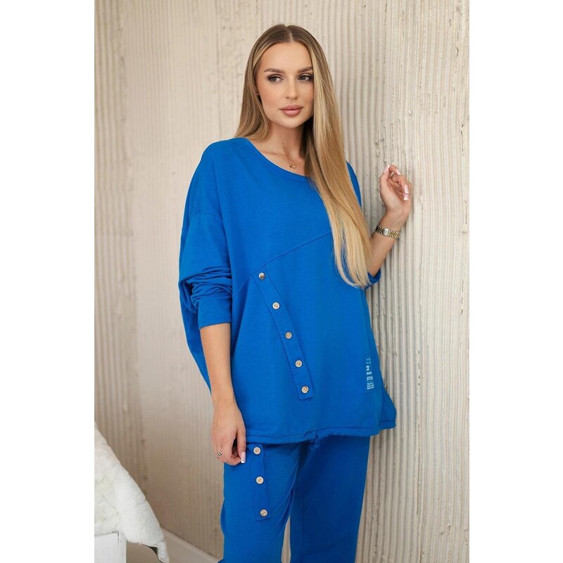MladaModa Tepláková souprava s oversize mikinou model 10853