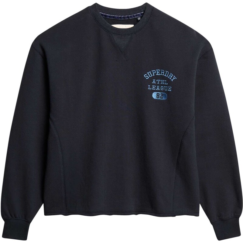 Superdry & Co Mikina Athletic marine modrá / tmavě modrá