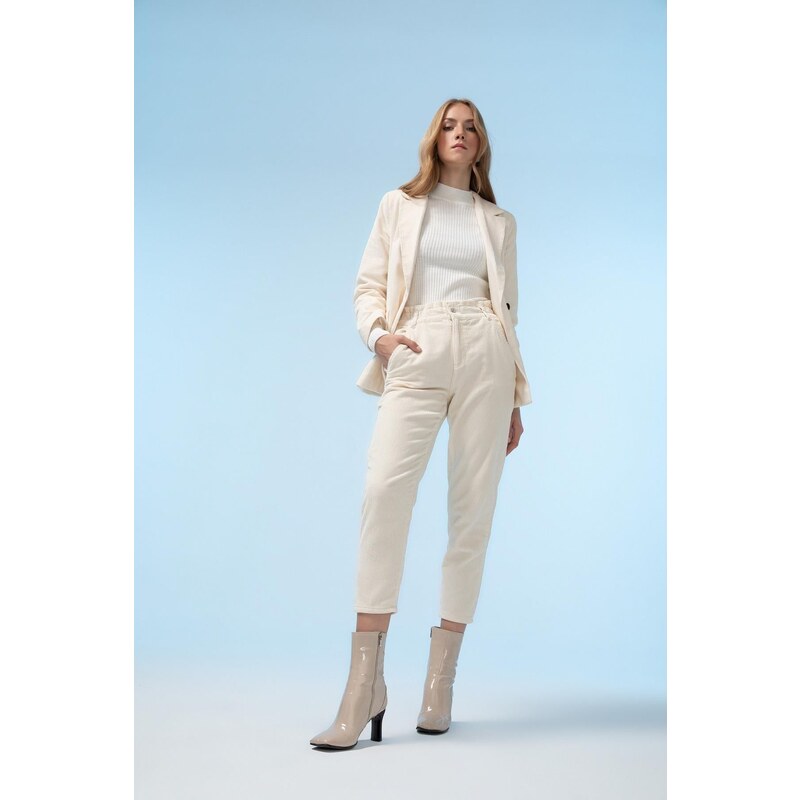 DEFACTO Baggy Fit High Waist Corduroy 100% Cotton Trousers 107079797
