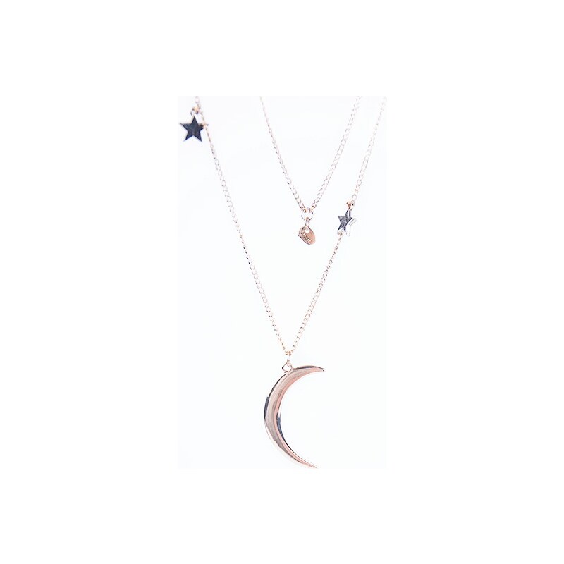 Náhrdelník Timi Moon & Stars Necklace gold plated