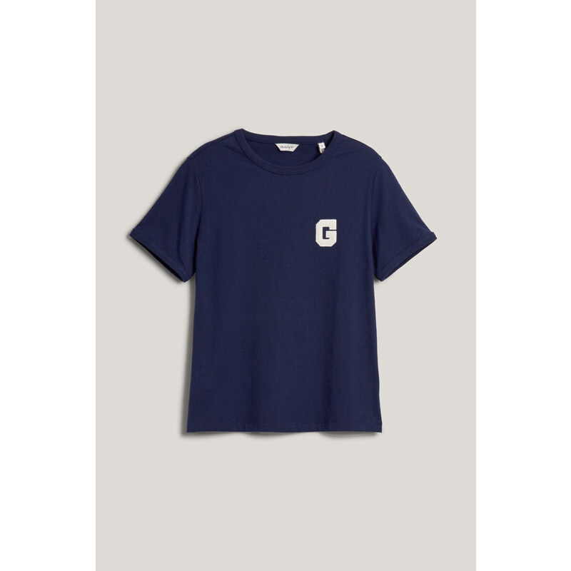TRIČKO GANT REG G BADGE SS T-SHIRT CLASSIC BLUE