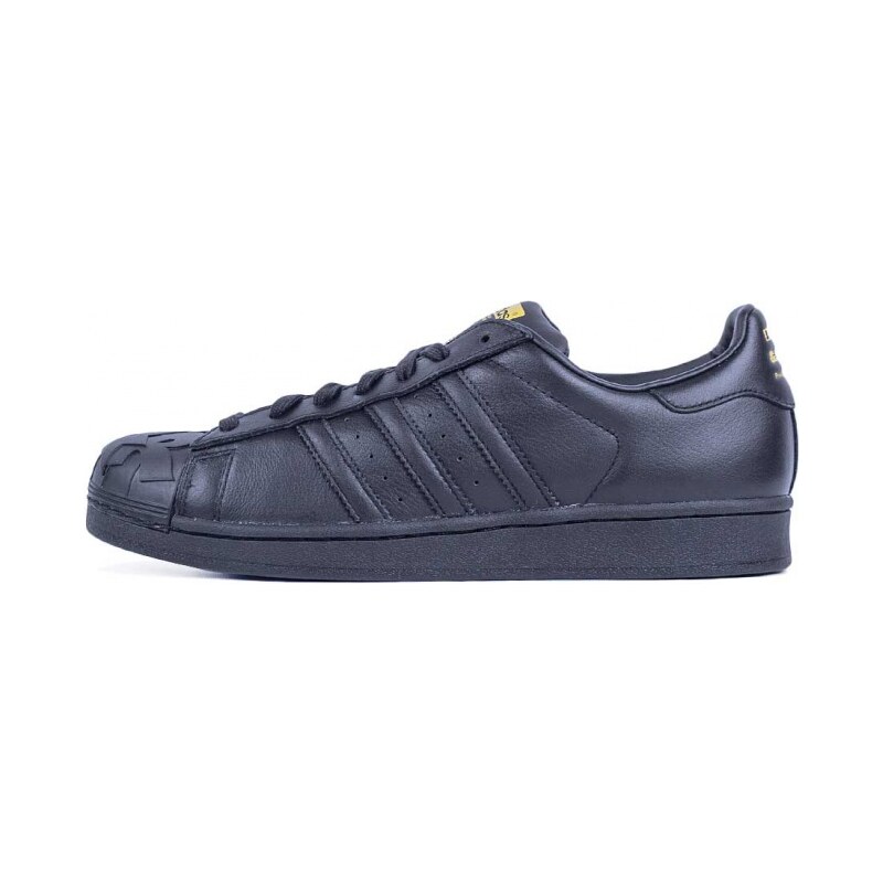 Sneakers - tenisky Adidas Originals SUPERSTAR PHARRELL CBLACK/CBLACK/YELLOW