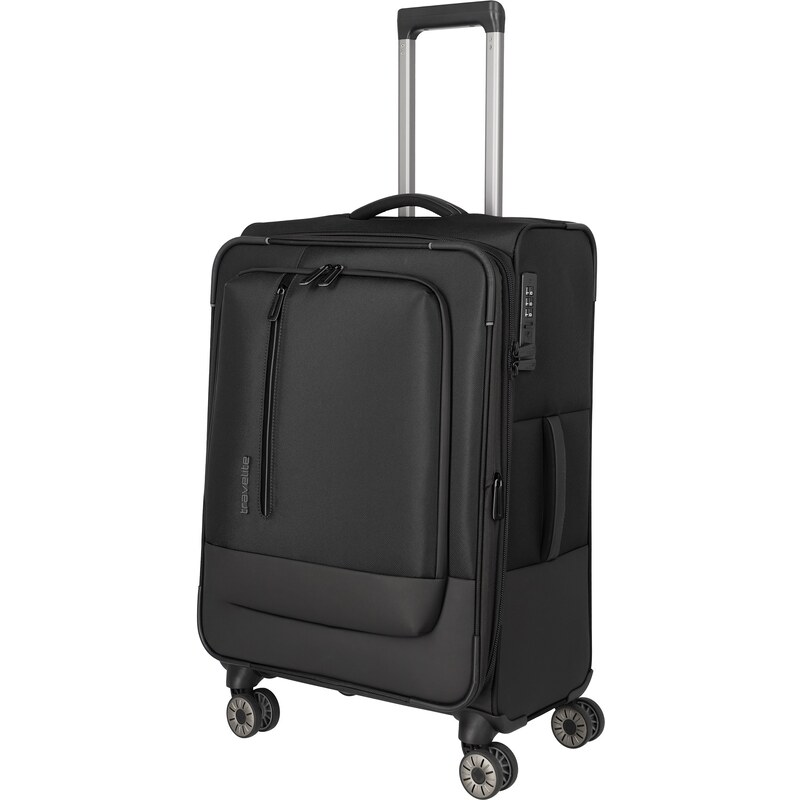 Střední textilní kufr na kolečkách Travelite Crosslite 5.0Black 99055635