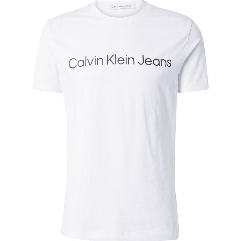Calvin Klein Jeans Tričko černá / bílá