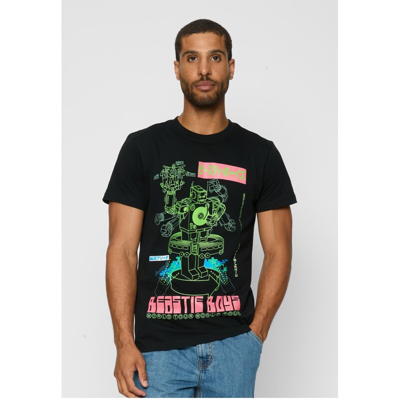 Merchcode Robotické tričko Beastie Boys černé