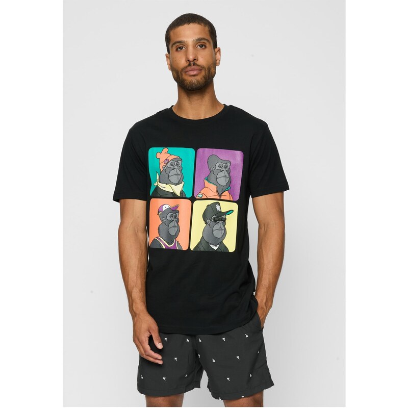 Mister Tee Bored Gorilla Multi Tee černé