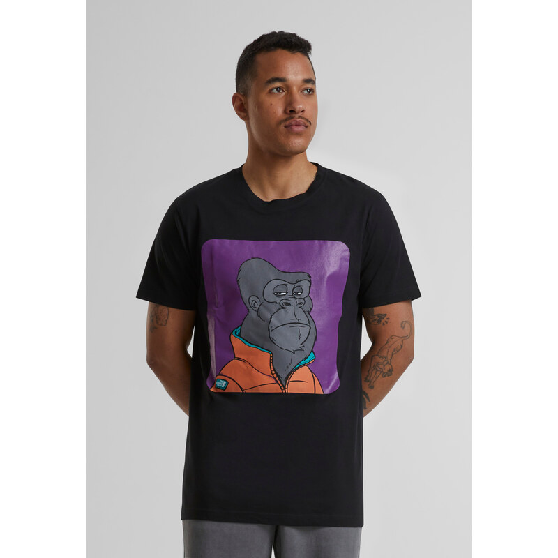 Mister Tee Bored Gorilla Multi Tee černé
