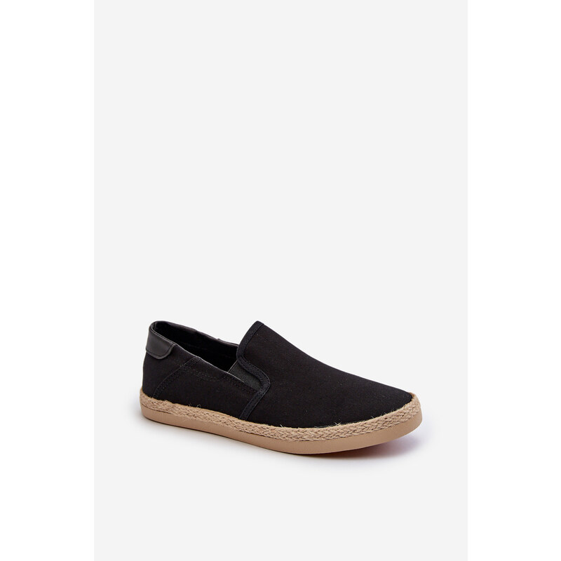 EVENTO Pánské espadrilky s pletením černé Fenen