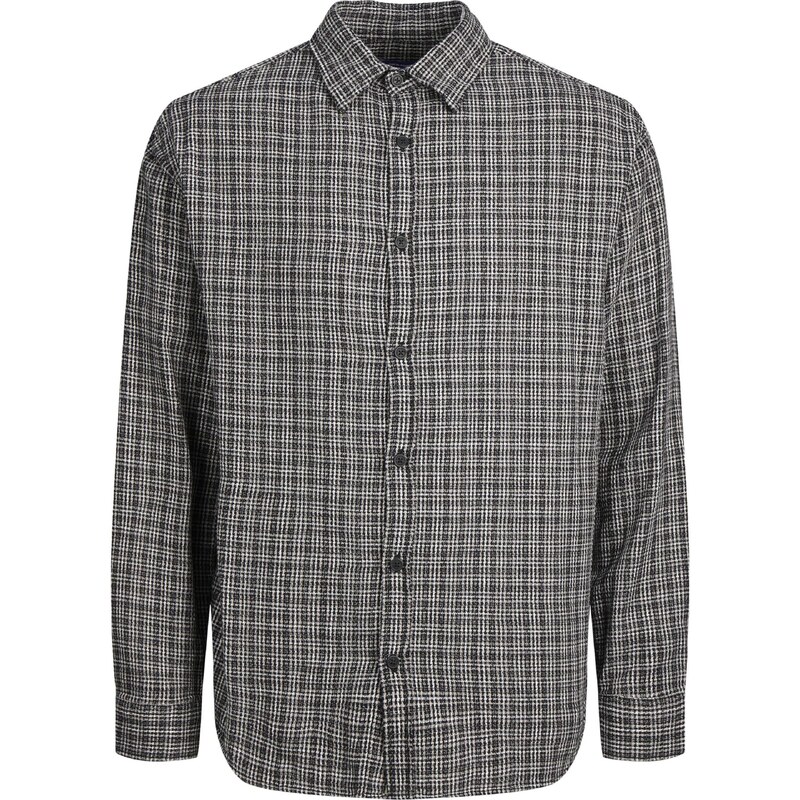JACK & JONES Košile JORGRACIA PARKER černá / bílá