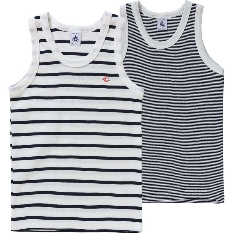 PETIT BATEAU Tílko noční modrá / bílá