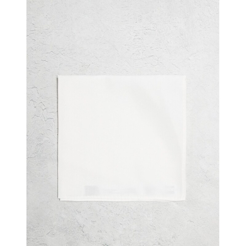 ASOS DESIGN pocket square in white