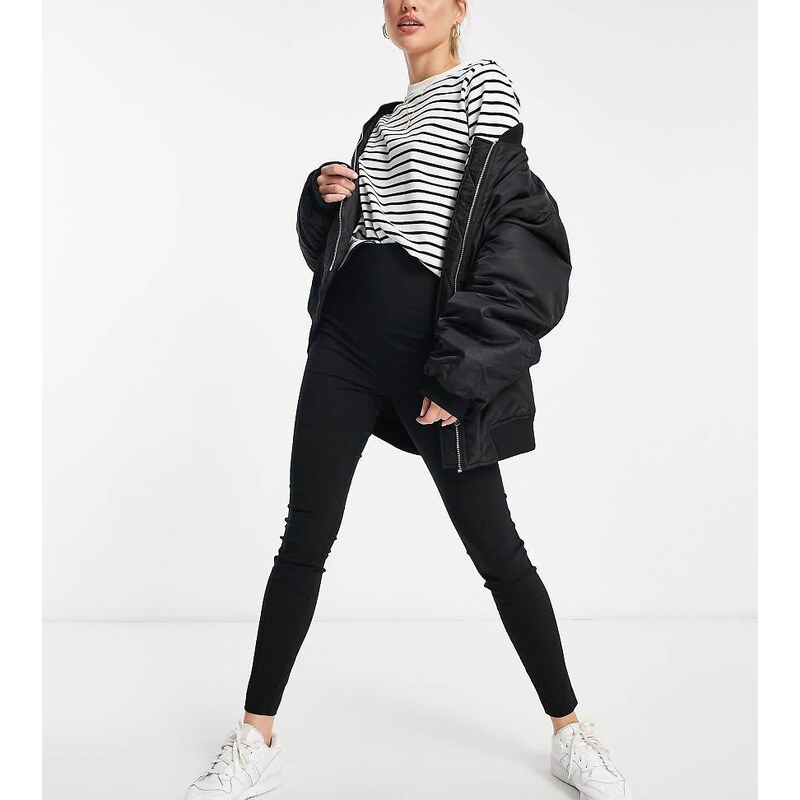 ASOS DESIGN Tall tailored high waist skinny trousers in black