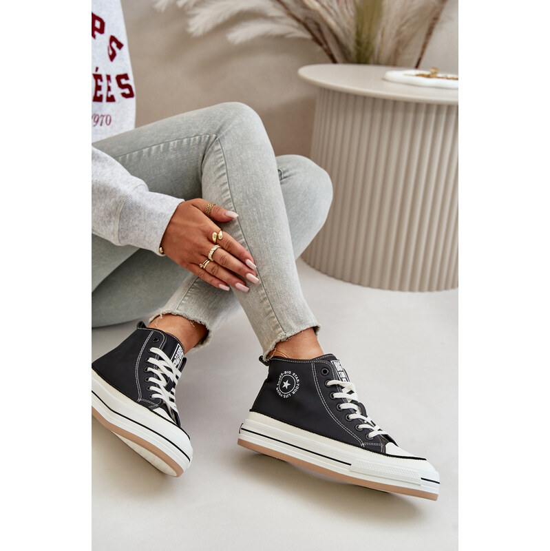 BIG STAR SHOES Zateplené Dámské Tenisky Na Platformě Eko Kůže