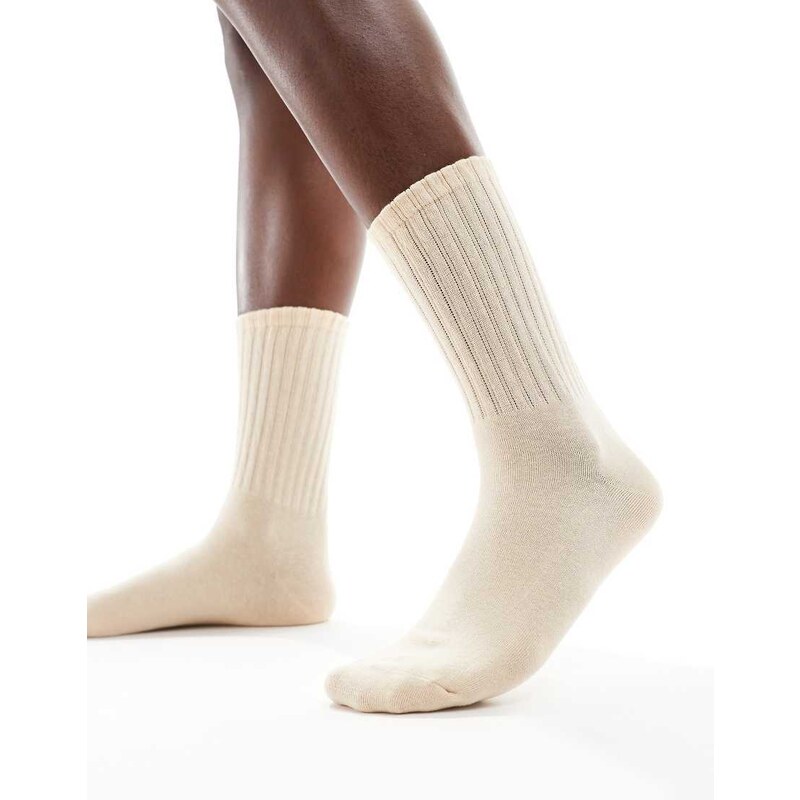 Sui Ava Magda pointelle socks in beige-Neutral