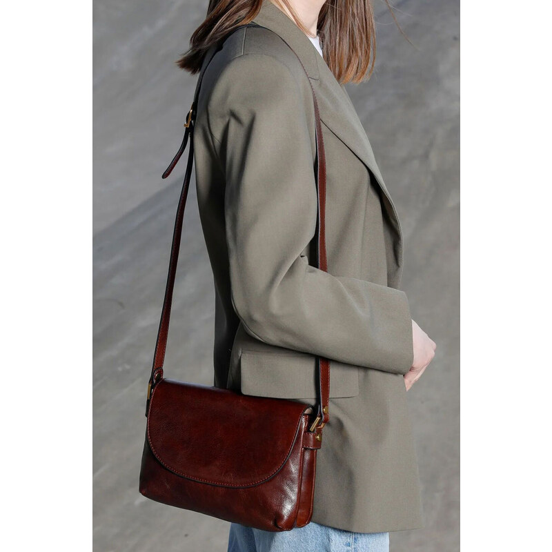Glara Luxusní italská crossbody kabelka