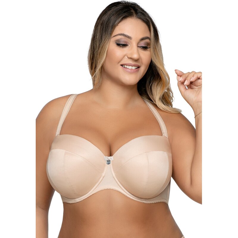 AVA LINGERIE Béžová hladká podprsenka - bardotka Ava Amelia 99163416