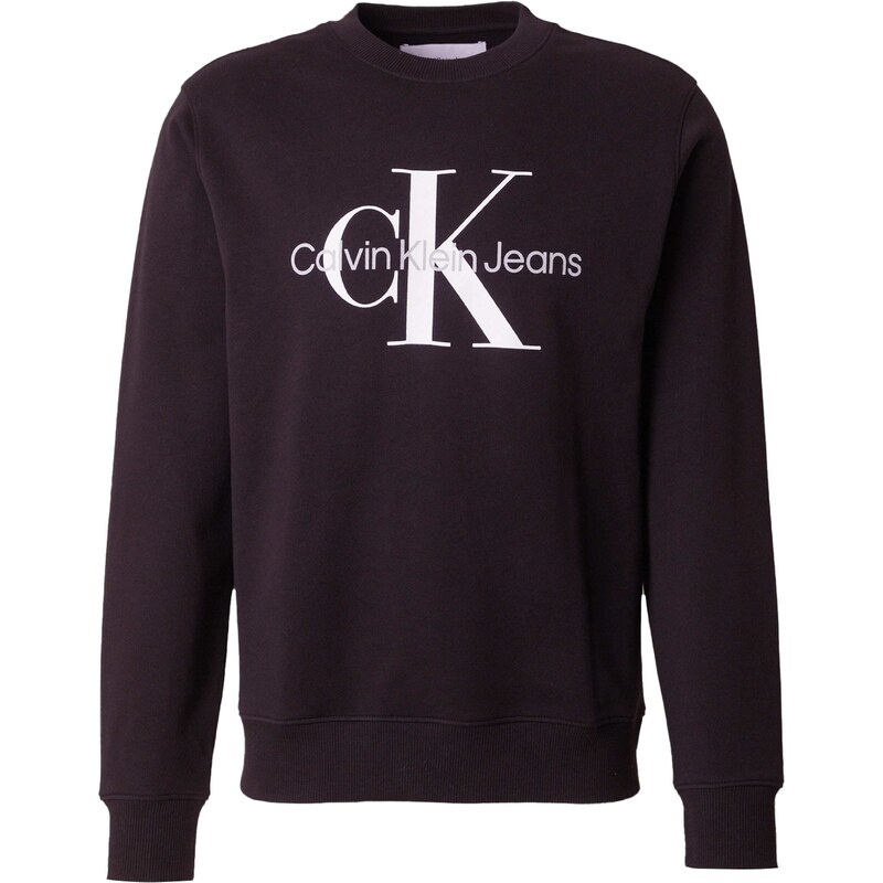 Calvin Klein Jeans Mikina světle šedá / černá / bílá