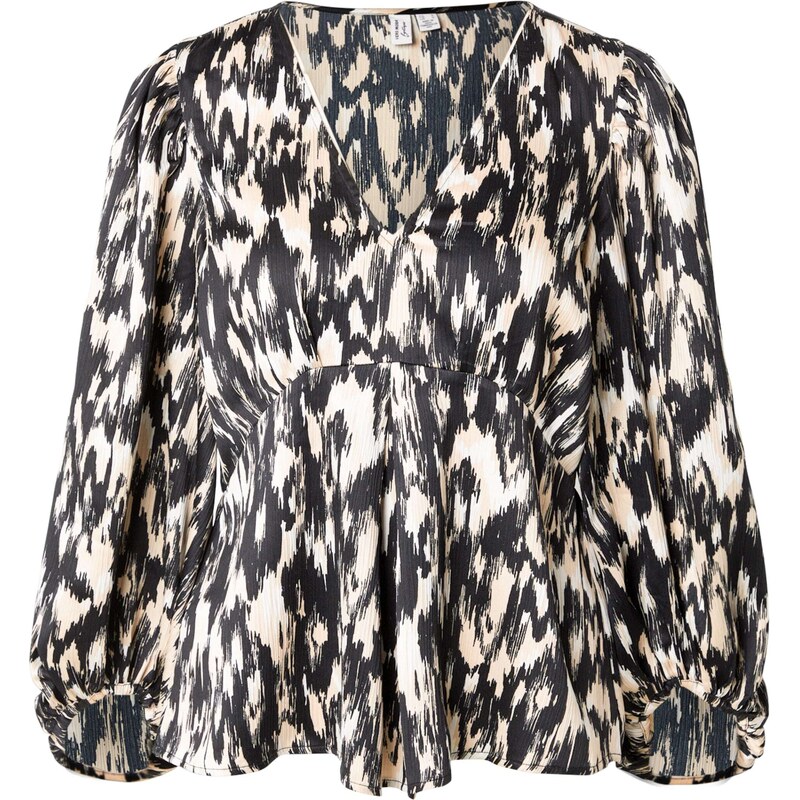 VERO MODA Halenka VMMINA béžová / černá / bílá
