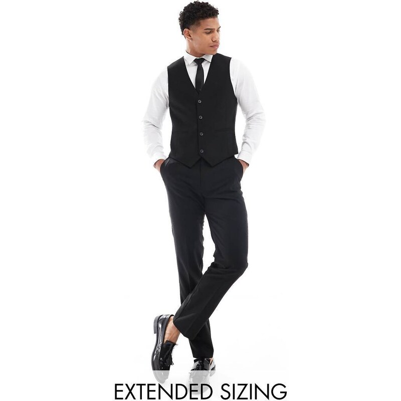 ASOS DESIGN slim suit trousers in black