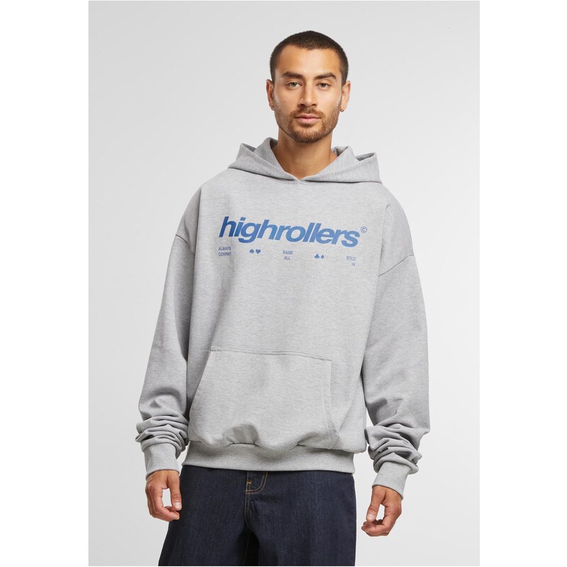 Mister Tee Pánská mMikina s kapucí Highrollers Oversize šedá