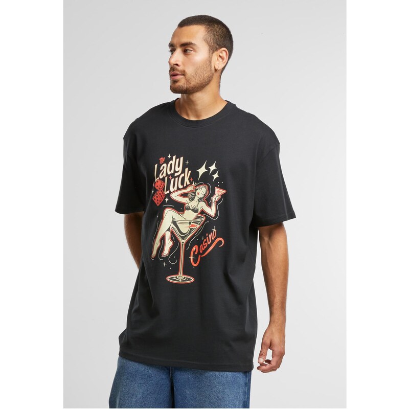 Mister Tee Pánské tričko Lady Luck Oversize černé