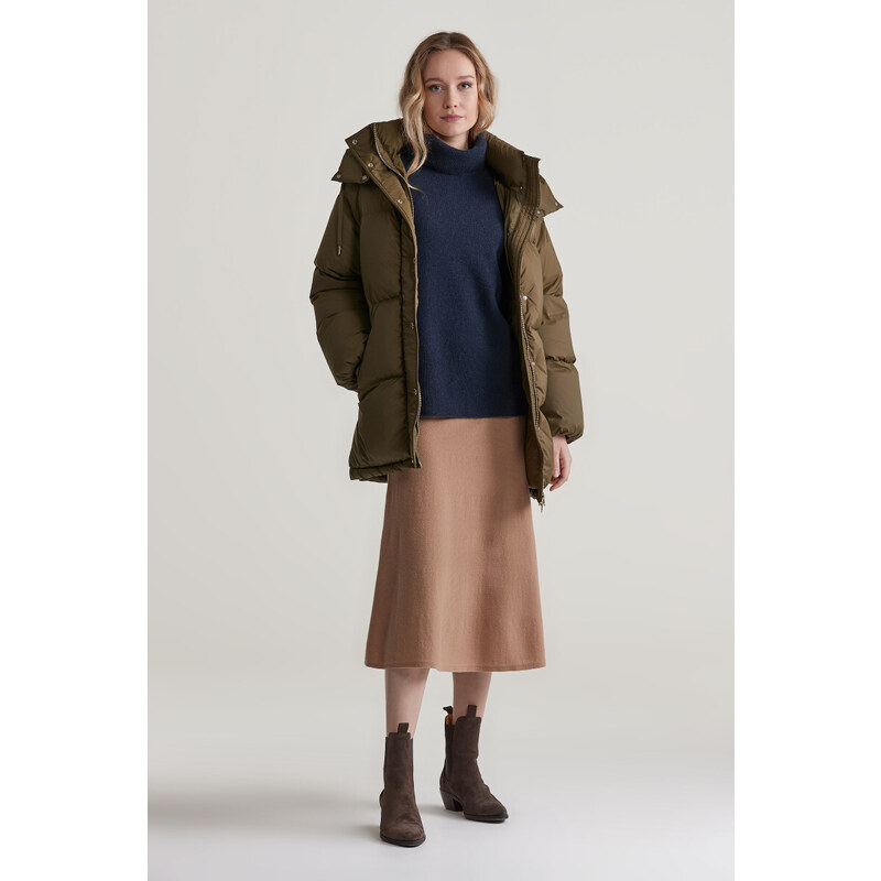 SUKNĚ GANT SUPERFINE LAMBSWOOL SKIRT CARAMEL BEIGE