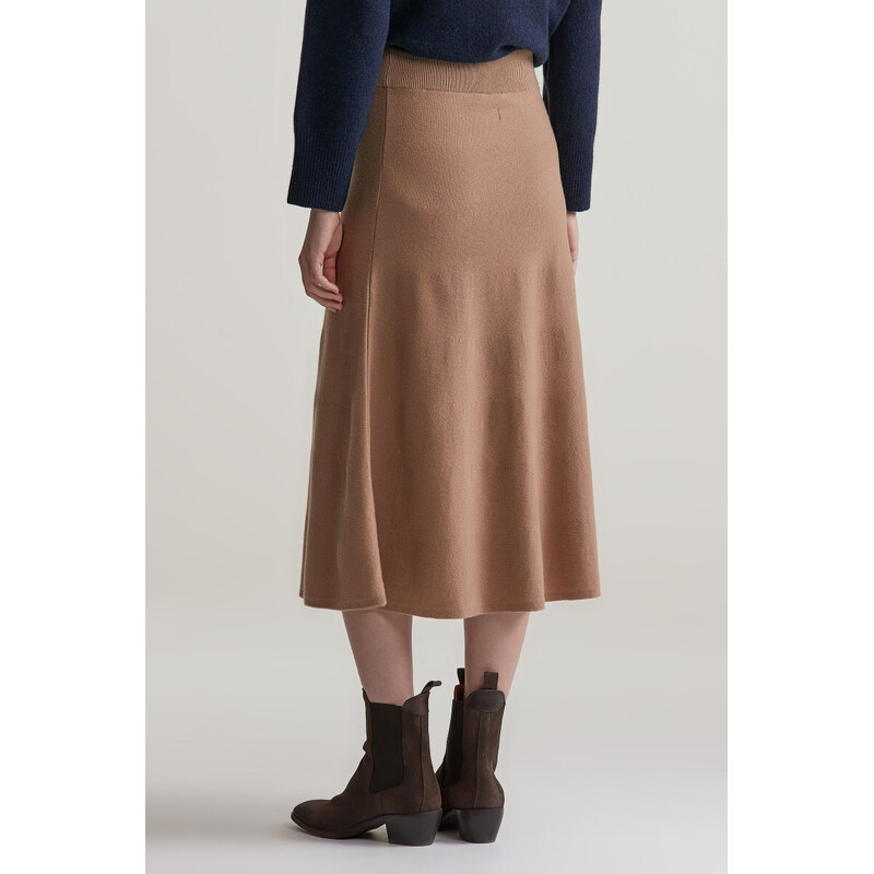 SUKNĚ GANT SUPERFINE LAMBSWOOL SKIRT CARAMEL BEIGE