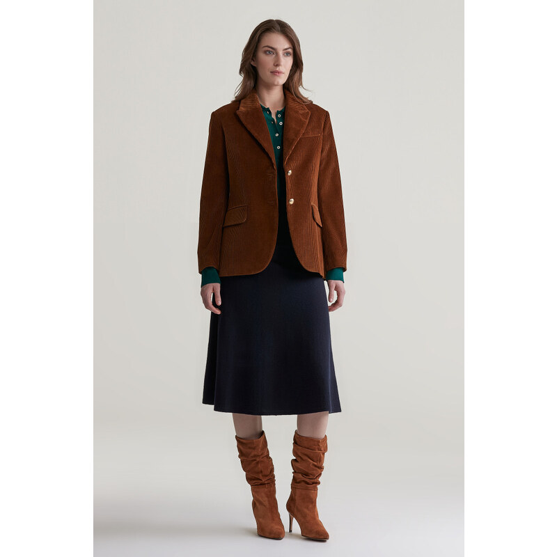 SUKNĚ GANT SUPERFINE LAMBSWOOL SKIRT EVENING BLUE