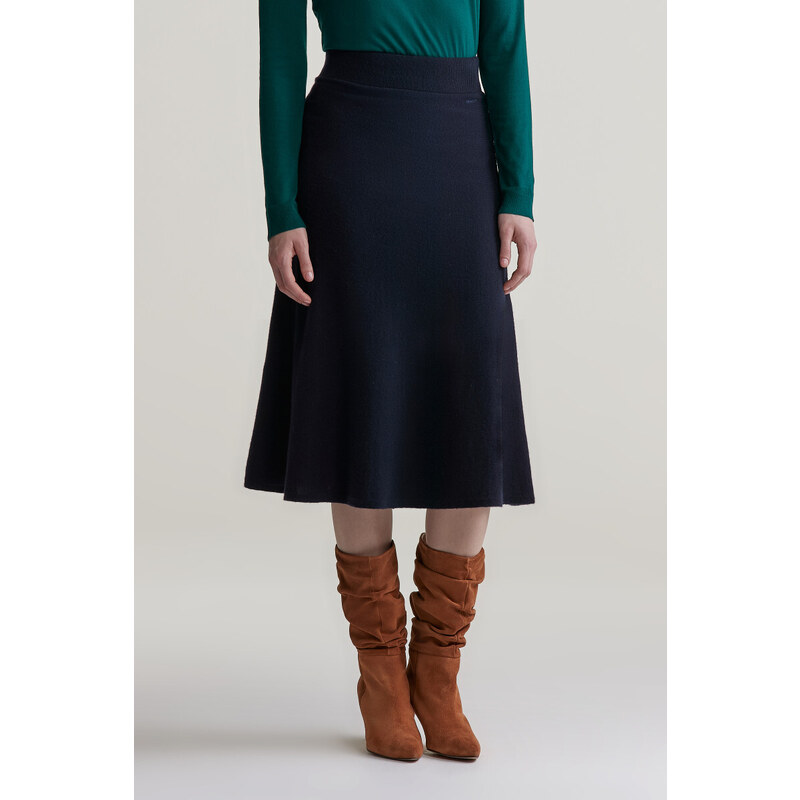 SUKNĚ GANT SUPERFINE LAMBSWOOL SKIRT EVENING BLUE