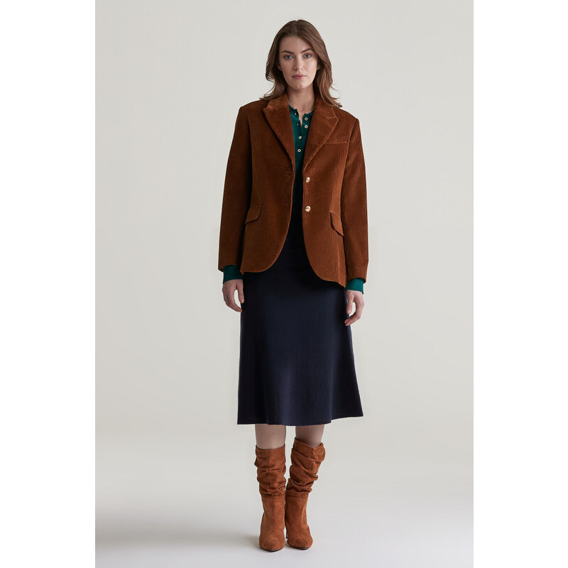 SUKNĚ GANT SUPERFINE LAMBSWOOL SKIRT EVENING BLUE