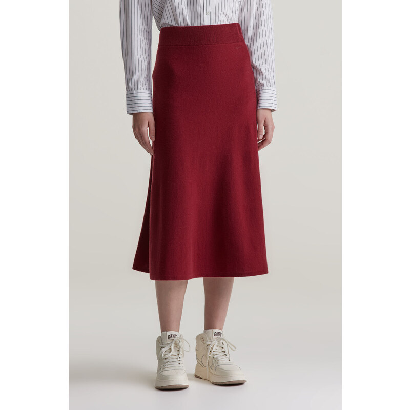 SUKNĚ GANT SUPERFINE LAMBSWOOL SKIRT PLUMPED RED