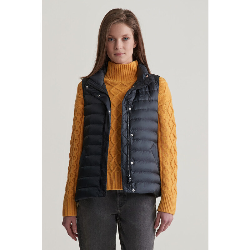 VESTA GANT LIGHT DOWN VEST BLACK
