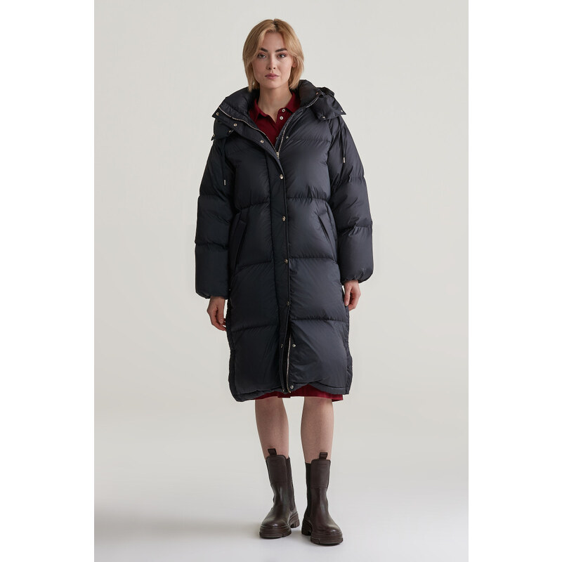 KABÁT GANT FULL LENGTH DOWN COAT BLACK 100384738
