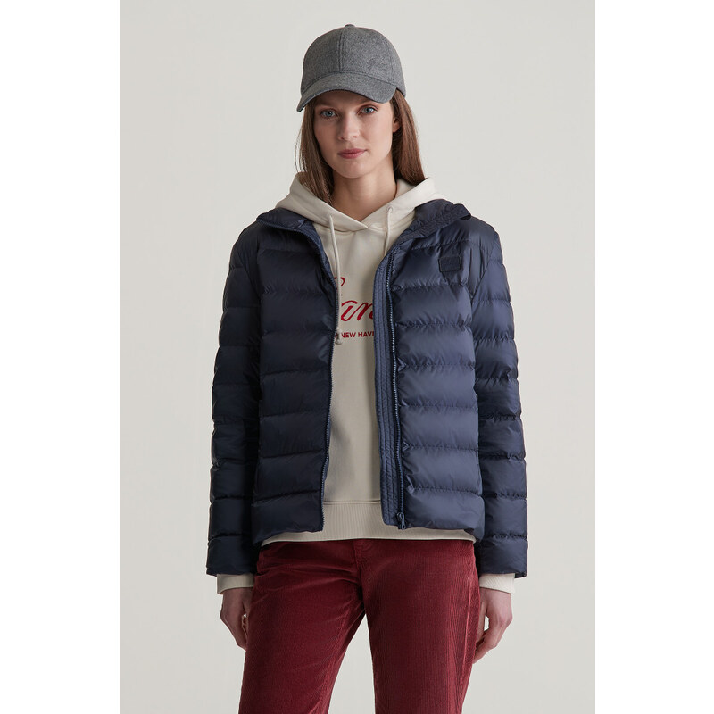 BUNDA GANT LIGHT DOWN LOGO JACKET EVENING BLUE 100384735