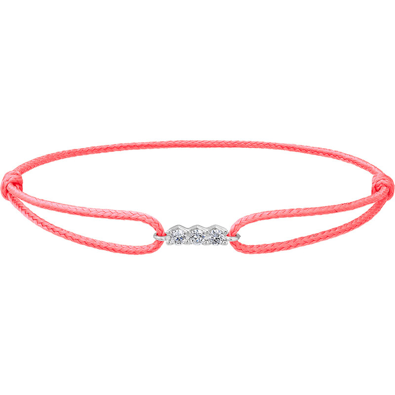 Tiami Provázkový náramek Pure Line 3 z bílého zlata s diamanty 107771620