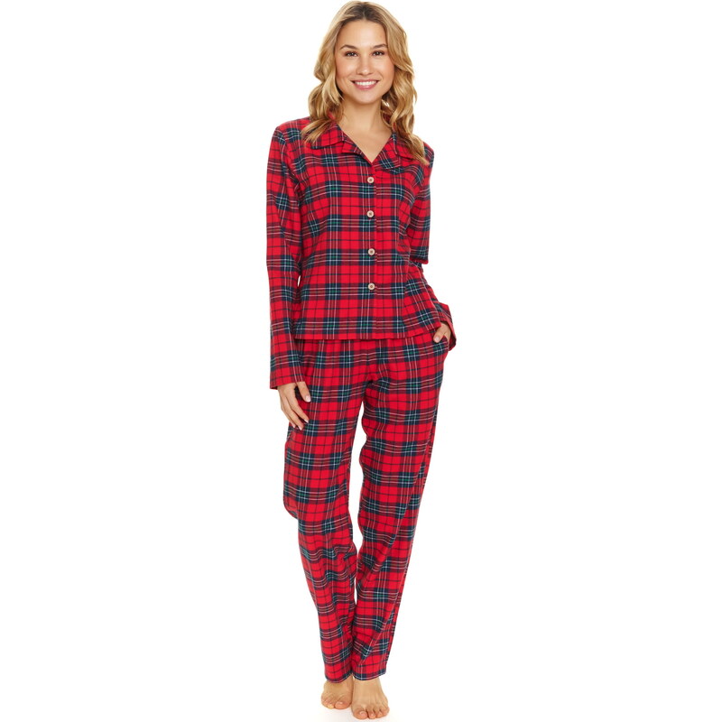 Dámské pyžamo DOCTOR NAP PM.7125 RED CHECK 99219306